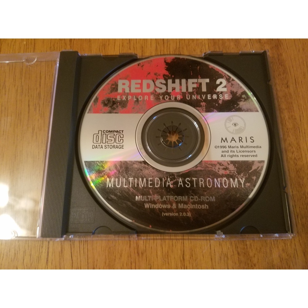 Redshift 2 Explore Your Universe 1996 Computer Software/Pc Video Game